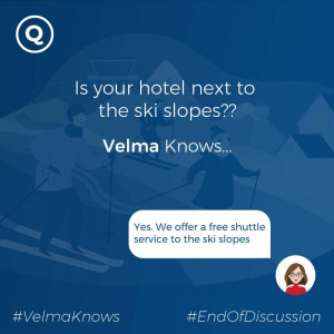  Información sobre las instalaciones de esquí proporcionada por un chatbot para hoteles